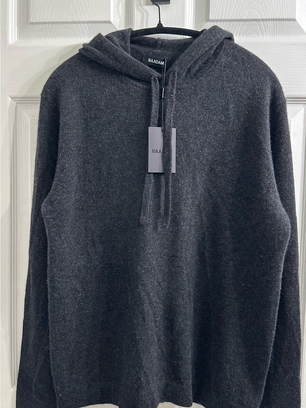 NAADAM WoMen's Charcoal Crewneck Cashmere Hoodie